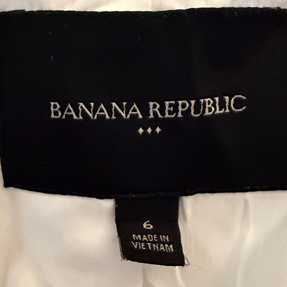 Banana Republic White Blazer Tailored Suit Jacket - Picture 5 of 6